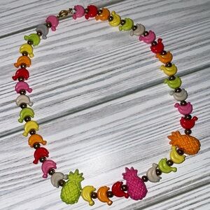 Banana and pineapple 90s kids necklace or xs adult choker